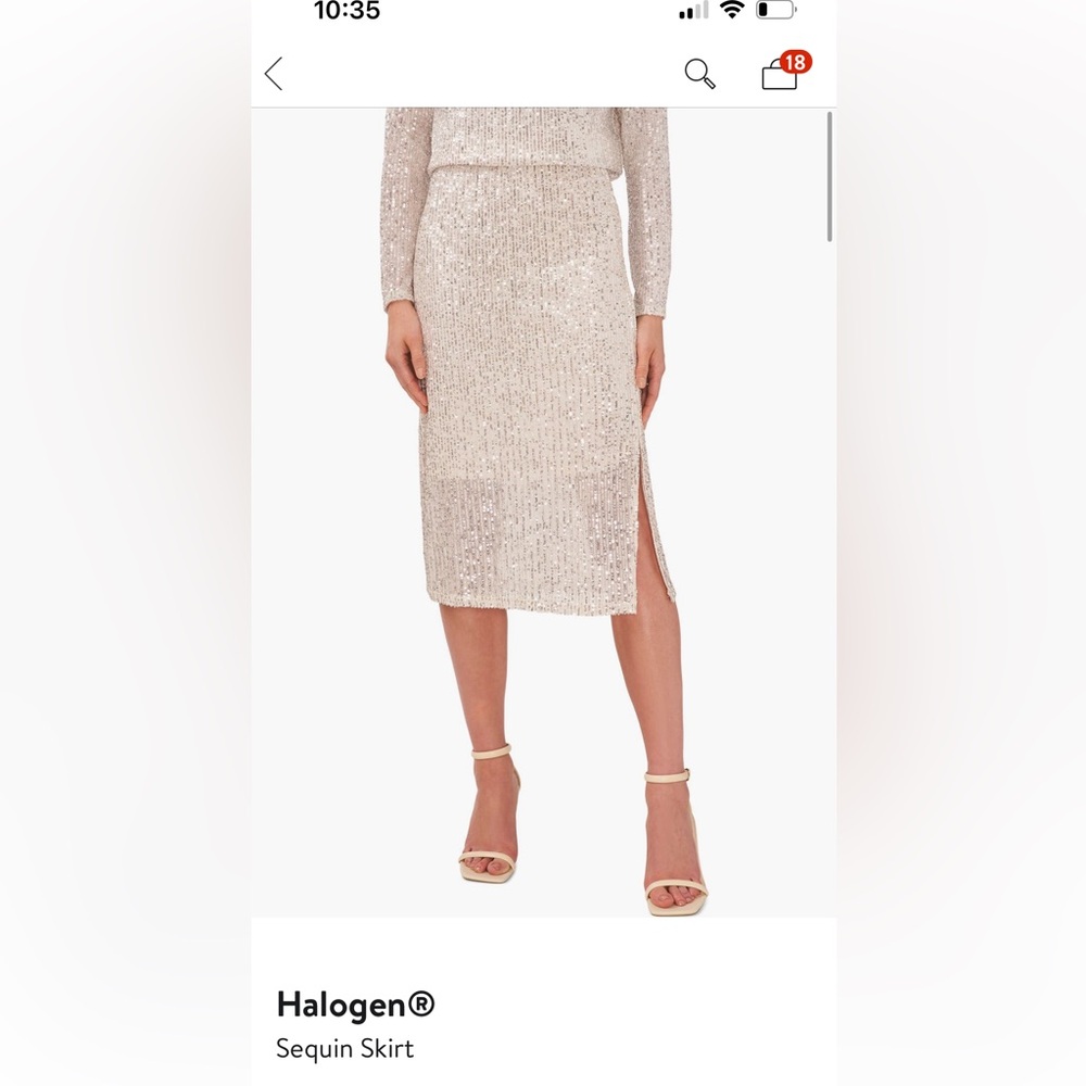 Nordstrom Halogen Sequin Skirt